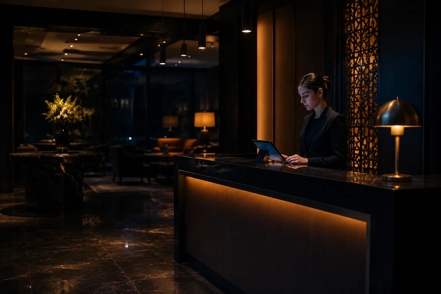 Hotels reception environment