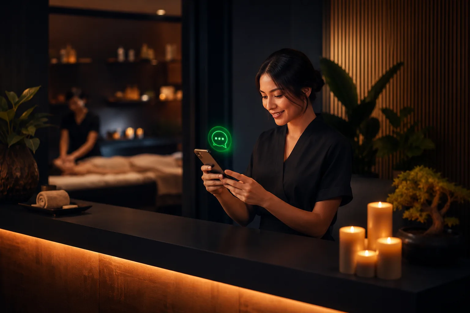 Spas team handling customer bookings